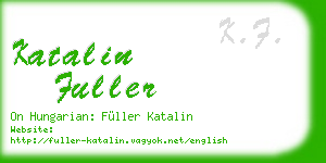 katalin fuller business card